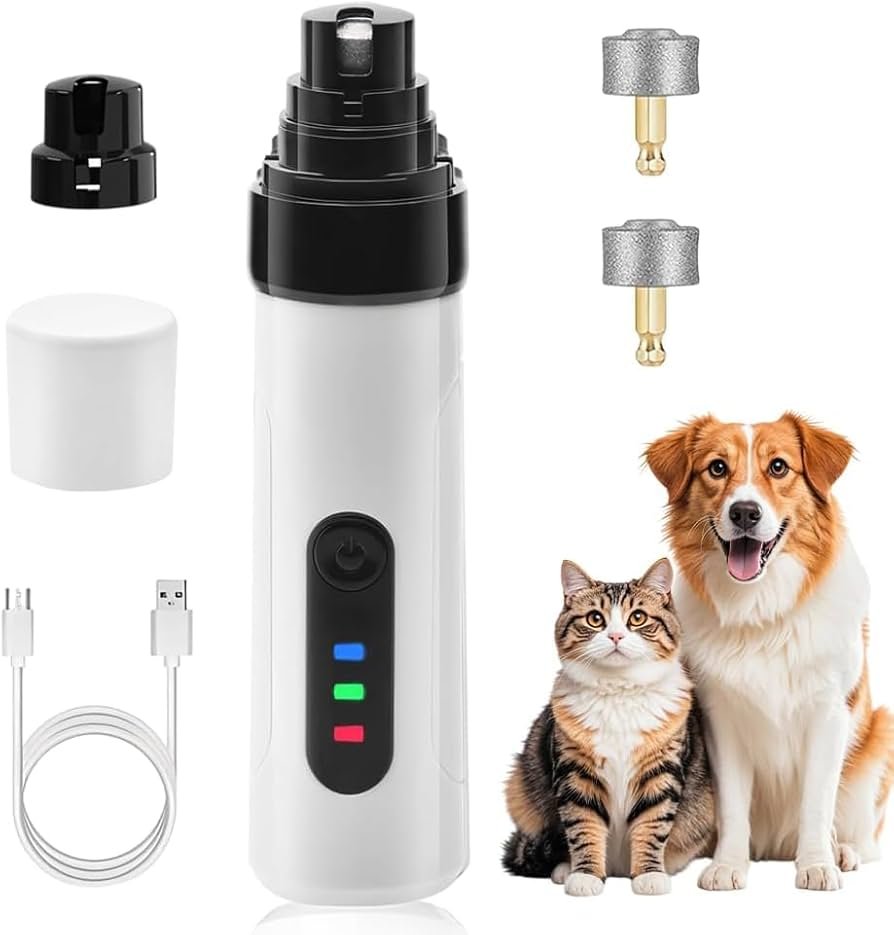 Electric Pet Nail Grinder – Quiet USB Rechargeable Nail Trimmer for Dogs and Cats - Image 3
