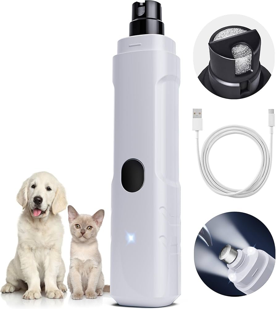 Electric Pet Nail Grinder – Quiet USB Rechargeable Nail Trimmer for Dogs and Cats - Image 2