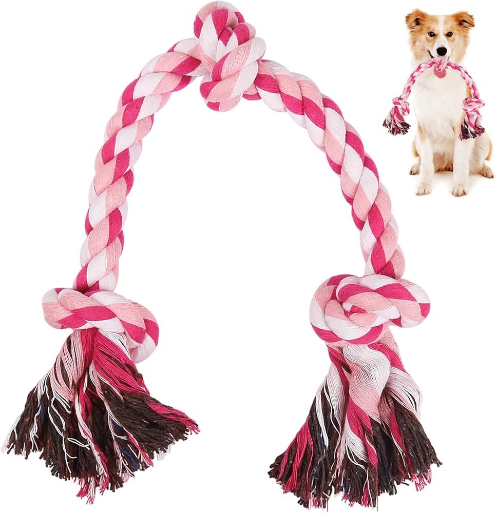Cotton Rope Dog Tug Toy – Durable Dental Cleaning Chew Toy for Dogs - Image 3
