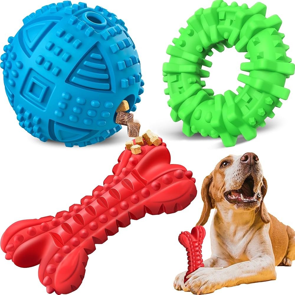Durable Rubber Dog Chew Toy – Non-Toxic Treat Dispensing Chewing Toy for Medium Dogs - Image 3